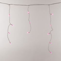 ULD-B2005-048-DTA PINK IP20 Бахрома светодиодная. 2м. 48 светодиодов. Розовый свет. Провод прозрачный. ТМ Uniel