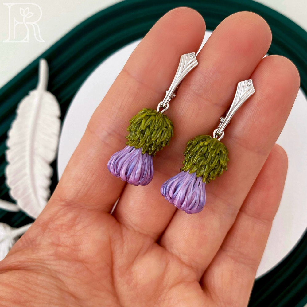 Серьги Чертополох