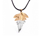 Колье лист Ester Bijoux Папоротник MD104GA- G/S BR