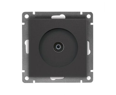 Розетка телевизионная TV 1-м СП Афина механизм графит Universal A0027-Gr