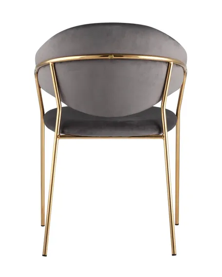 Стул Vita, темно-серый велюр, золотые ножки