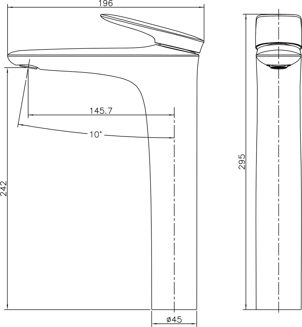 Смеситель для раковины STWORKI Молде S23020GG глянцевое золото