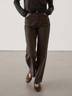 Massimo Dutti Джинсы прямого кроя с карманами, коричневый