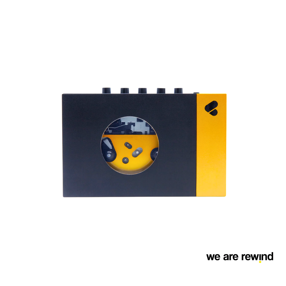 We Are Rewind Cassette Player Black & Yellow
