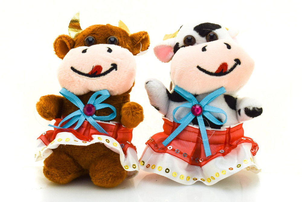 Мягкая игрушка Корова 10см