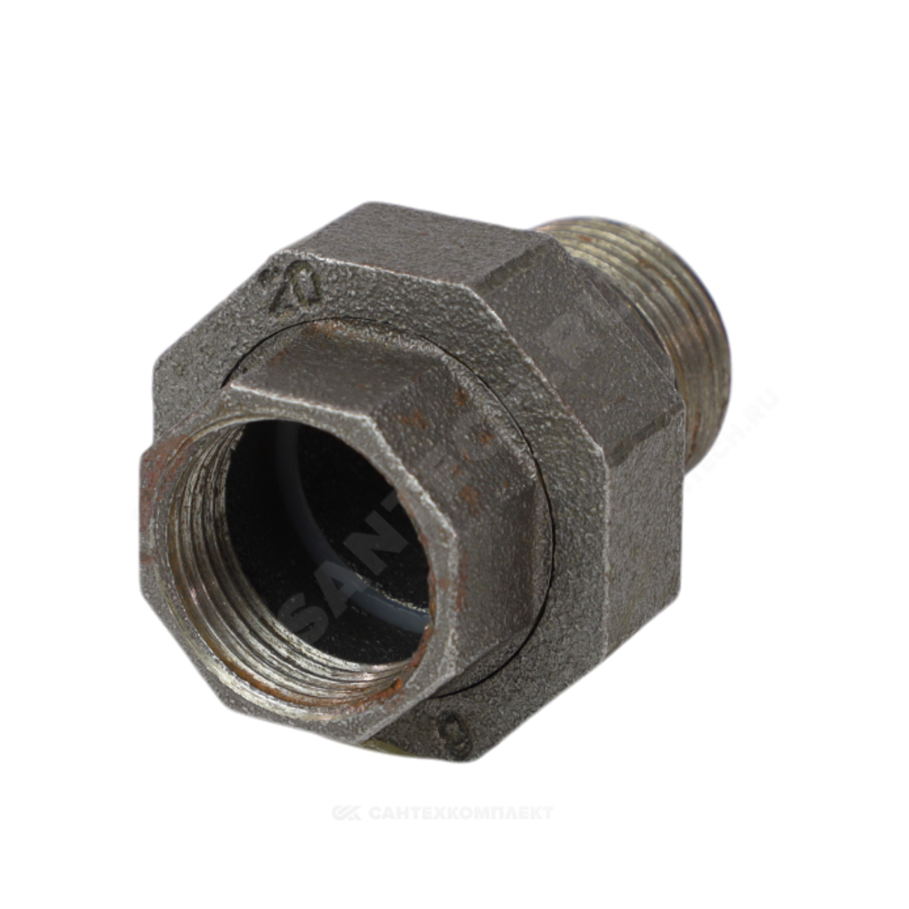 Соединитель прямой американка чугун Ду 20 (3/4") ВР/НР Fittex