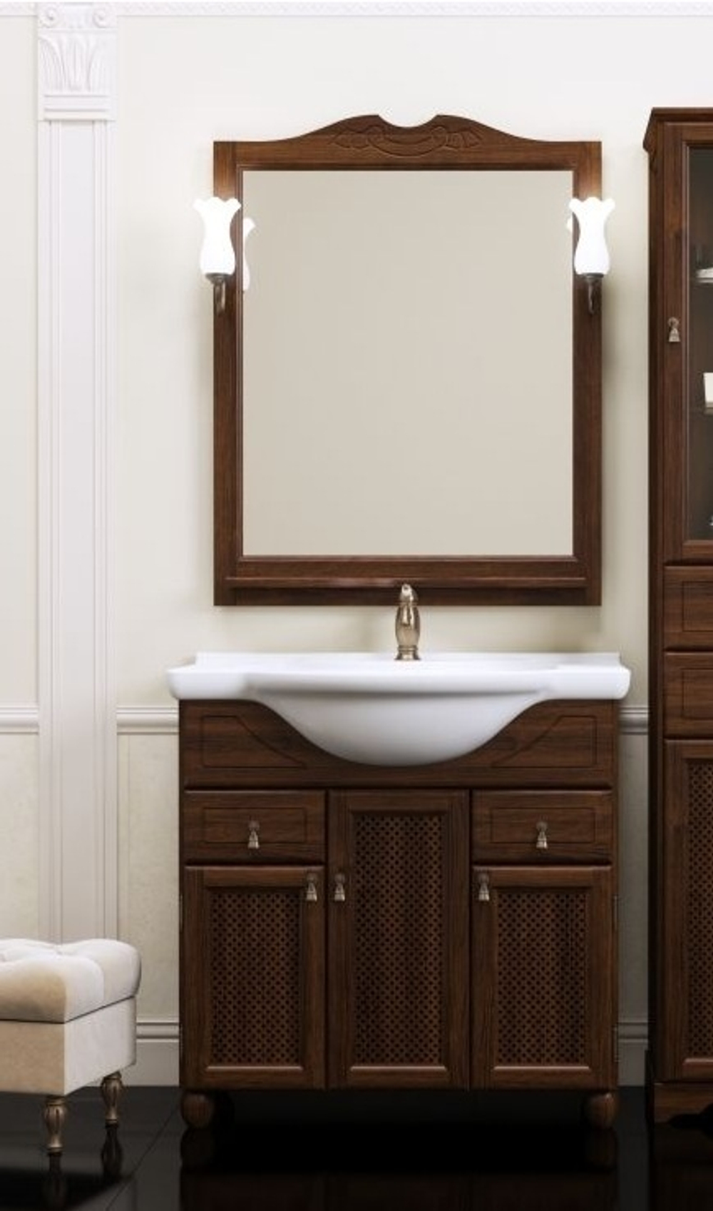 Зеркало ТИБЕТ 80, орех