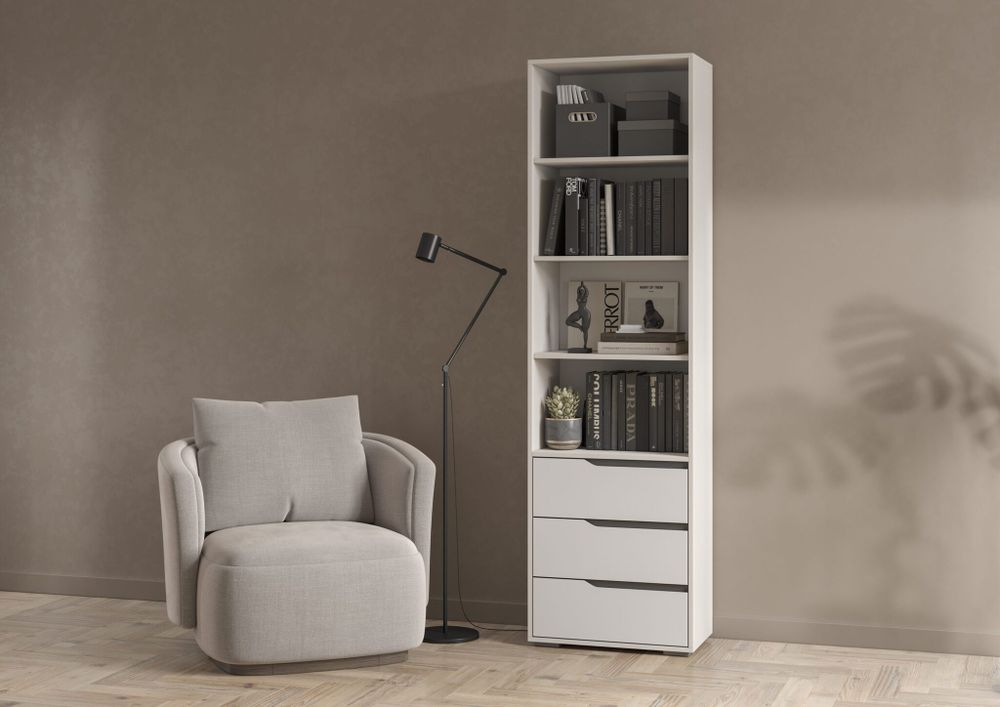 Стеллаж Алиса СТЛ-600 (белый/ белый гладкий), Интерьер Центр, г.Пенза