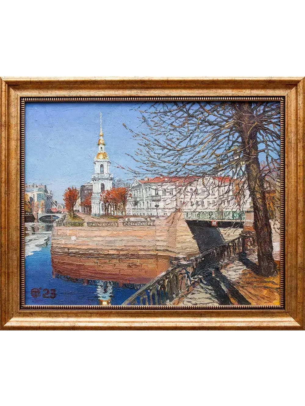 Картина маслом "Крюков канал. Март" Опритова