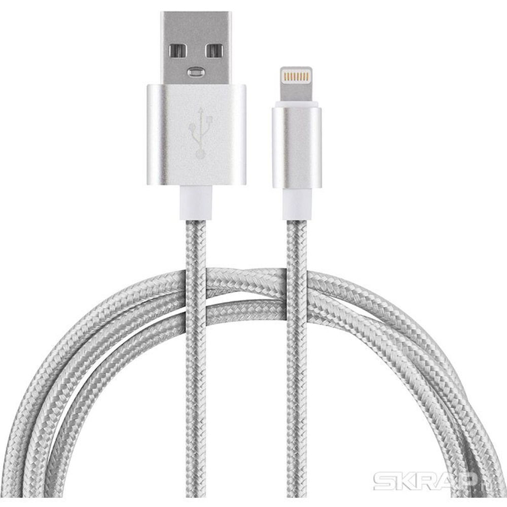 Кабель Energy ET-01 USB/Lightning, (для продукции Apple) серебро
