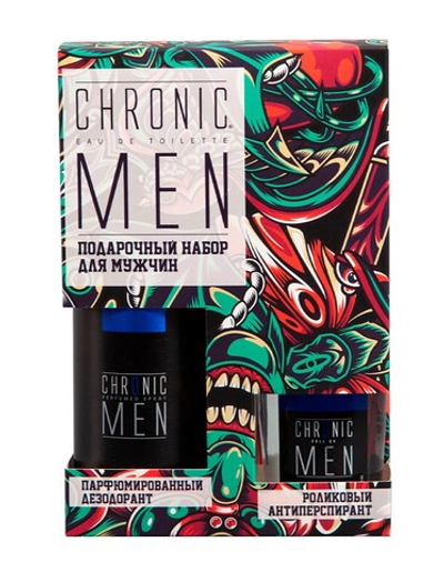 CHRONIC MEN Набор подарочный Gentle Дезодорант 2шт, 150мл+50мл