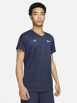 Мужская теннисная футболка Nike Court Dri-Fit Challenger Top SS Rafa - obsidian/white