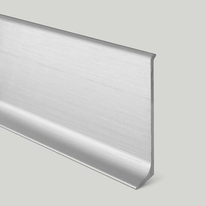 Алюминиевый плинтус ПЛ-100 серебро матовое браш 3000 мм