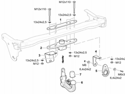 Фаркоп WESTFALIA 332303600001 для Nissan Pathfinder R51 2005-2014(паспорт и сертификат в комплекте)(без электрики)
