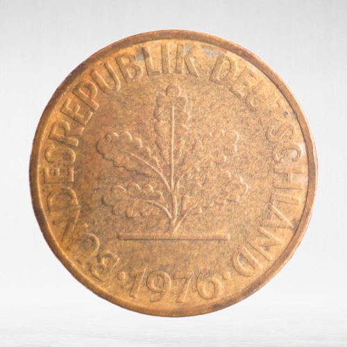 Germany, 10 Pfennigs, 1976, (Stuttgart Mint - "F"), VF