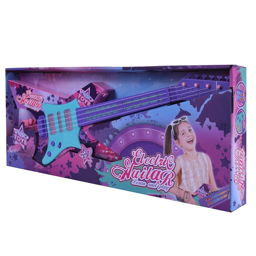 Гитара на бат. 60см, коробка 5031