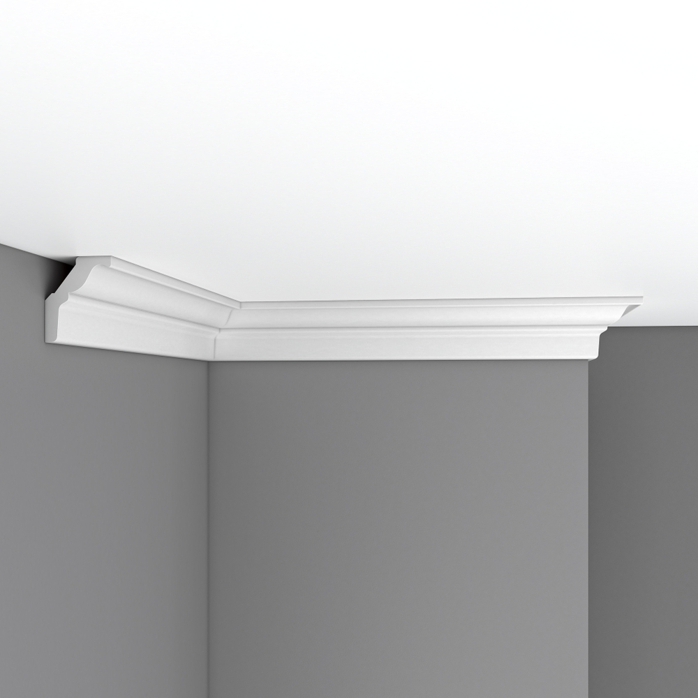 Плинтус потолочный гладкий Decomaster DP-18 59х48х2400мм