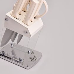 НАБОР НОЖЕЙ AGNESS НА ПЛАСТИКОВОЙ ПОДСТАВКЕ, 7 ПРЕДМЕТОВ