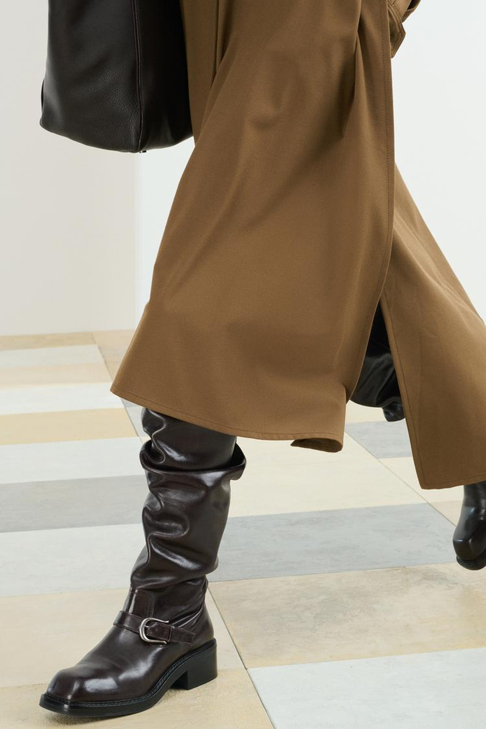 ZARA ПЛАТЬЕ МИДИ С ДЛИННЫМИ РУКАВАМИ, ХАКИ