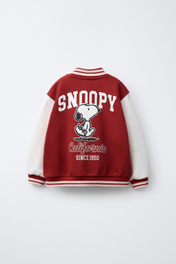 ZARA БОМБЕР SNOOPY PEANUTS™, БУРГУНДИ