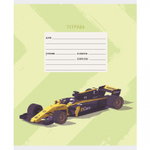 Тетрадь А5 12л., линия, Канц-Эсмо, скрепка, мелованный картон, выб. лак, "Победитель гонок", 5 дизайнов