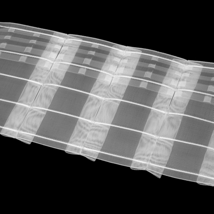 Шторная лента Oz-Is арт. 4086 МР, бантовые складки, коэф. сборки 1:2,0, цвет прозрачный (ширина 200 мм)