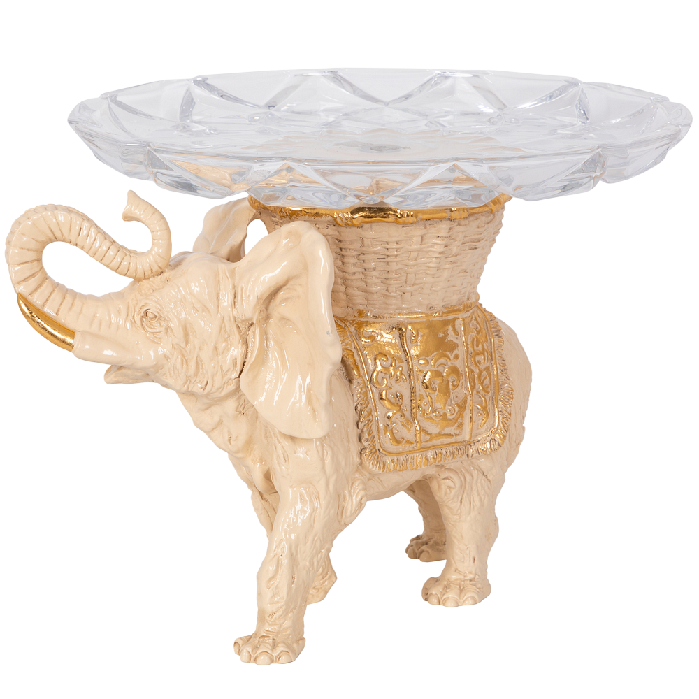 Фруктовница-конфетница Слон Джайпурарт Айвори