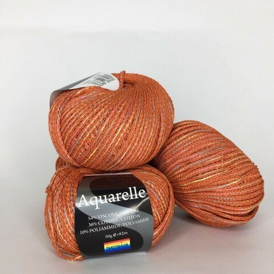 Aquarelle - Sesia; 54% вискоза, 36% хлопок, 10% п/а; 164м/100гр; col. 1593  оранжевый; S926