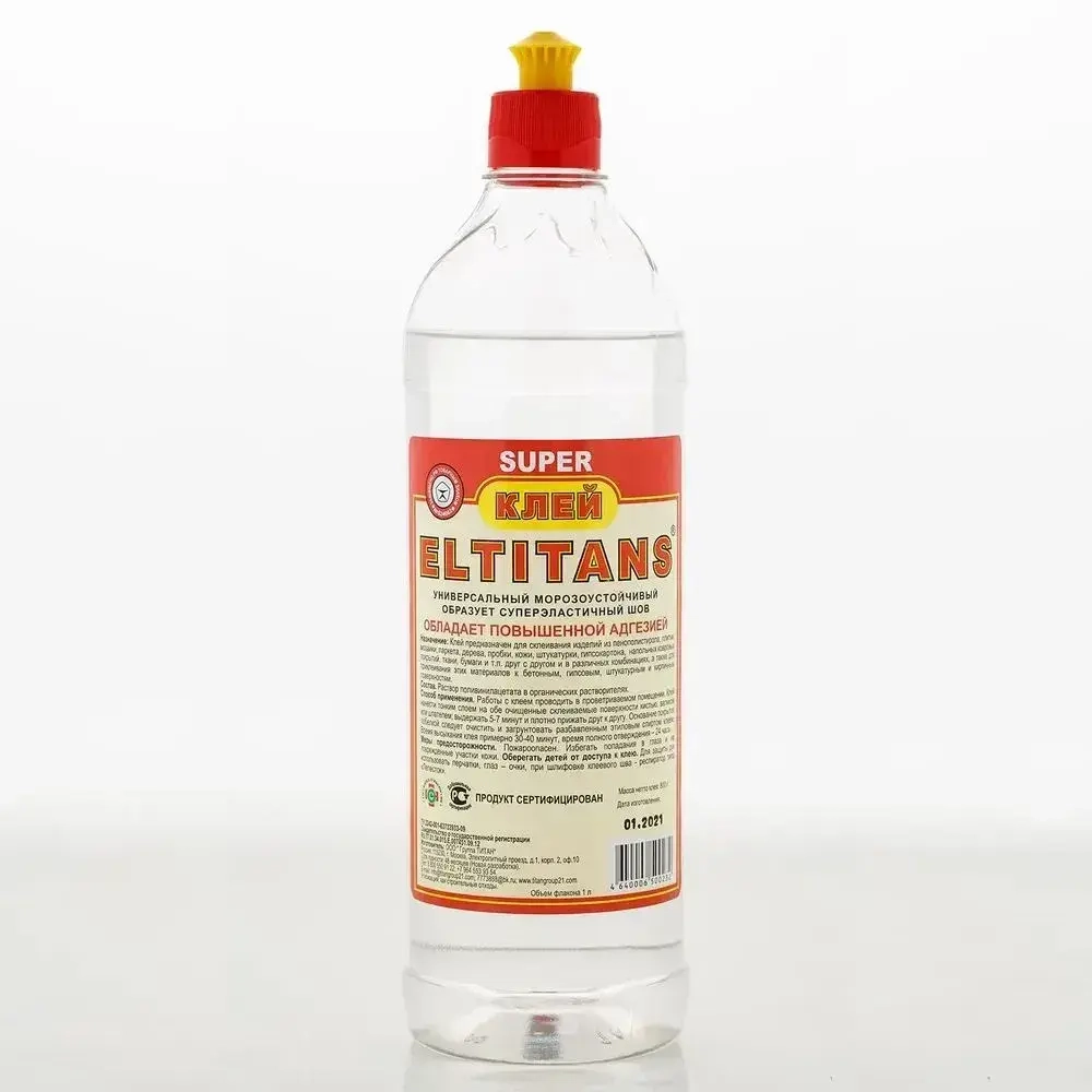 Клей монтажный универсальный EL TITANS Super, строительный морозостойкий 1000 мл