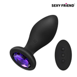 Вибро-анальная втулка Sexy Friend SF-70503-04 с пультом ДУ, 8,5 см