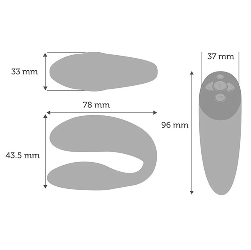 Коралловый вибратор 7,8см для пар We-Vibe Chorus Crave Coral SNHR5SGA