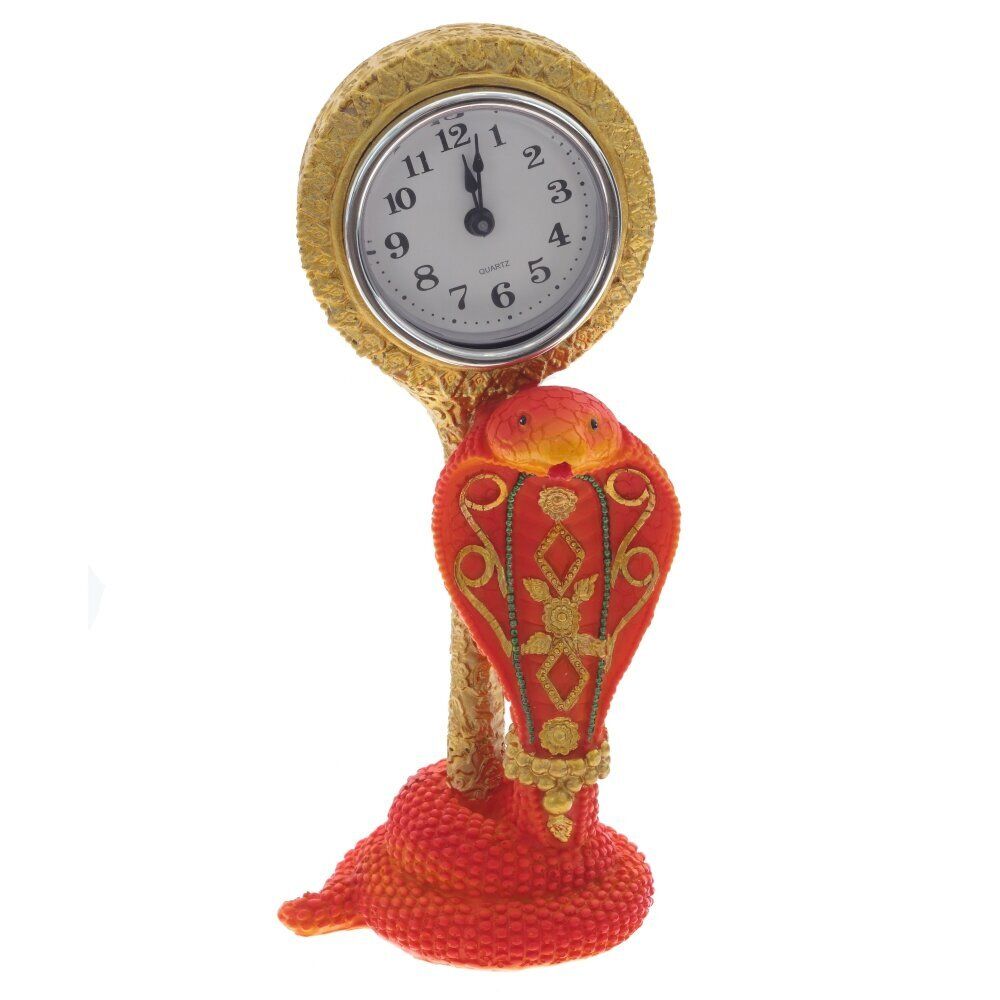 GAEM Фигурка декоративная с часами "Змейка" (AAAх1 н/п), L9,5 W8 H22 см, 2в.