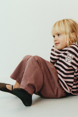 ZARA БРЮКИ BALLOON ИЗ ФУТЕРА, ТЕРРАКОТОВЫЙ