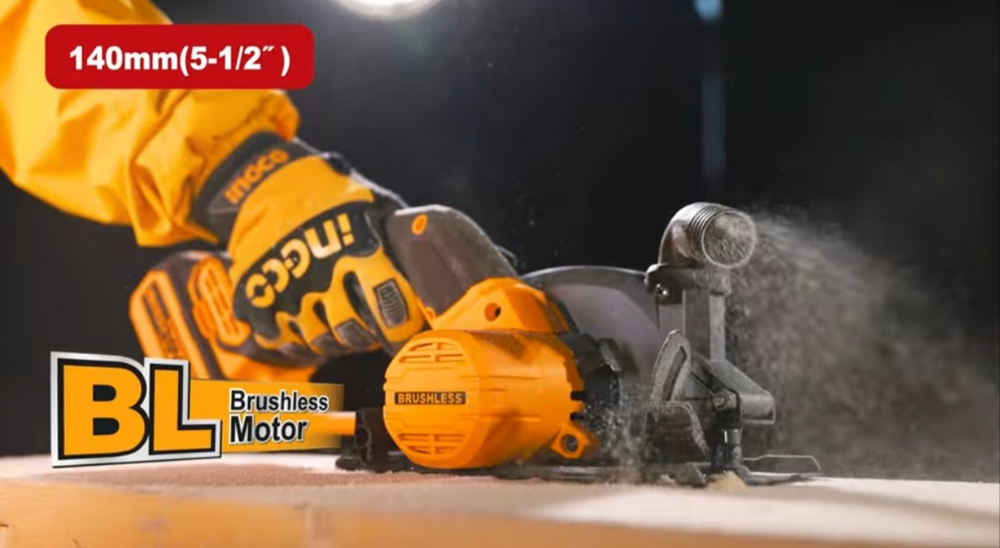 Аккумуляторная циркулярная пила INGCO CSLI14023 INDUSTRIAL 20 В 140 мм 1х4 Ач