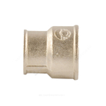 Муфта латунь никель переходная Ду 25х15 (1"х1/2") ВР/ВР VALFEX VF.240.N.100.012