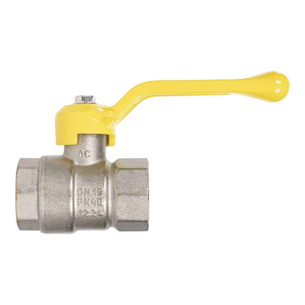 Кран шаровой латунный LD Pride 47.15.В-В.Р GAS Ду 15 Ру 40 вн-вн (рычаг)