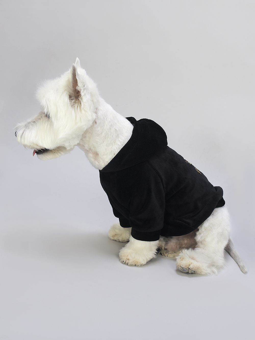 Худи для собак by Matsumura Dog Velour Черный