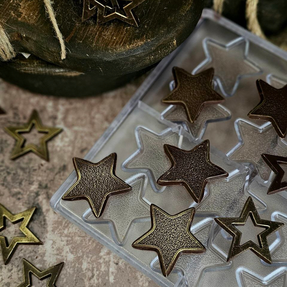 547 | Форма для шоколадных изделий &quot;Звезда фактурная&quot; (275*175 мм)