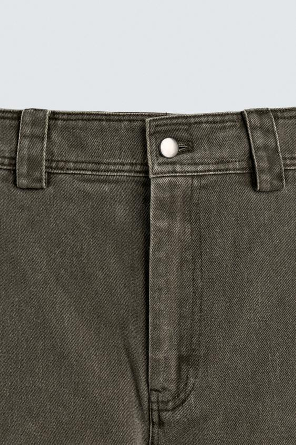 ZARA БРЮКИ WIDE FIT С ЭФФЕКТОМ ПОТЕРТОСТИ, СЕРО-КОРИЧНЕВЫЙ