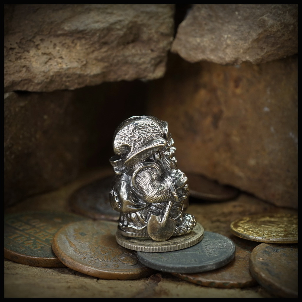 Темлячная бусина "Дед Хабар" для ножей , мельхиор