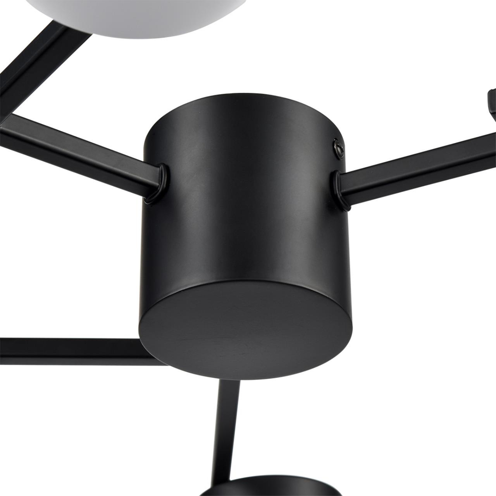 8186/6C COMFI LN26 247 черный, металл Люстра потолочная LED GX53 6*7W 220V DABRA