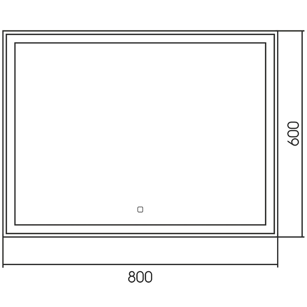 Зеркало Abber See 80 AG6116S с подсветкой с сенсорным выключателем и диммером