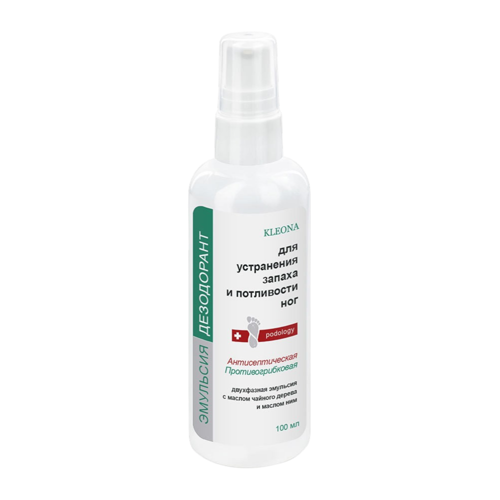 Эмульсия-дезодорант для устранения потливости и запаха ног, ТМ KLEONA