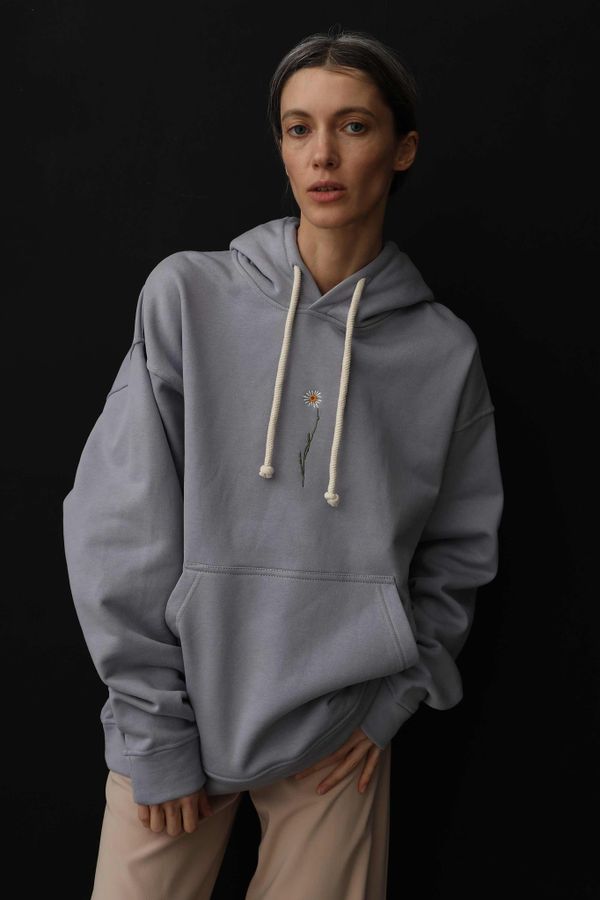 Худи Warm Ромашка Лиловый - фото 10