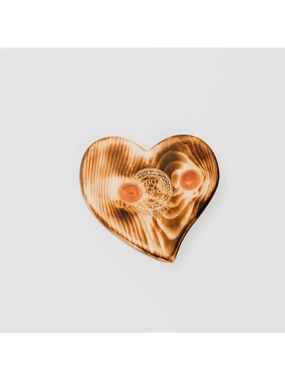 Деревянная менажница "Сердце" из кедра
