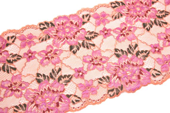 194 Кружево эластичное 19 см, Италия, весна, имбирь