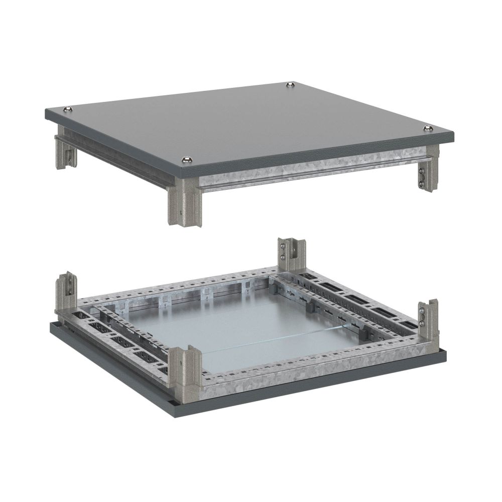 Комплект, крыша и основание, для оцинкованных шкафов CQE, 1200 x 1000 мм