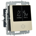 BRITE Кнопка звонка с индикацией для отелей 10А ВС10-1-9-БрКр бежевый IEK