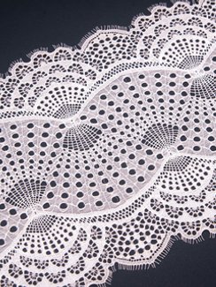 03-167 Кружево эластичное 22 см, розовый айвори