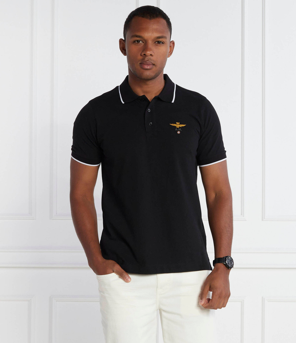 Поло Aeronautica Militare - черный(PO1308P82)